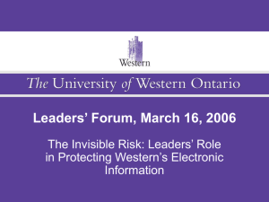 Power Point - University of Western Ontario