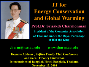 Green Data Center - Prof.Dr.Srisakdi Charmonman