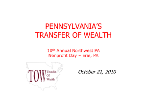 Pennsylvania Transfer of Wealth Study