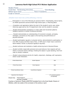 Application for the Carmel High School PE II Waiver