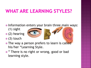 Learning styles Powerpoint