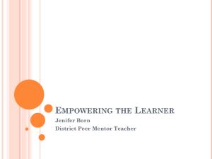 Empowering the Learner