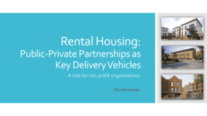 Rental Housing: Public Private Partnerships as Key