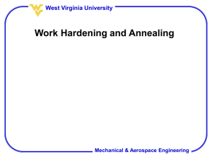 10 - Work hardening & annealing