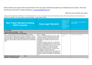 Annex 2 New Trader Standard applied to sugar