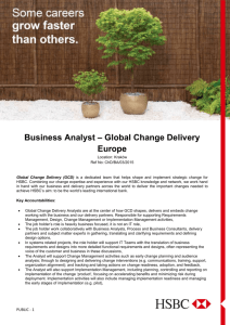Business Analyst – Global Change Delivery