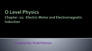 O Level Physics Chap 22 Electric Motor and