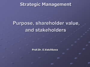Sources of power for external stakeholders
