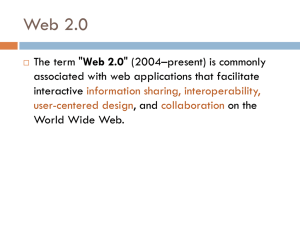 Web 2.0 - Department of Computer Engineering