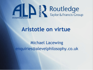 Aristotle on virtue