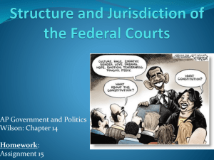 Structure and Jurisdiction of the Federal Courts