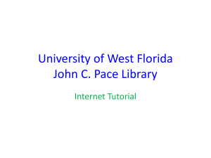 Slide 1 - University of West Florida