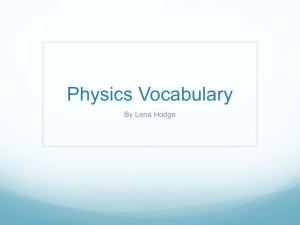 Vocabulary - Lena - Purvis' Science Spot
