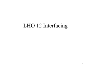 LHO 12 - Interfacing