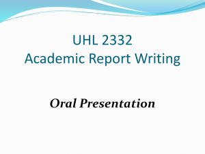 Oral Presentation UHL2332