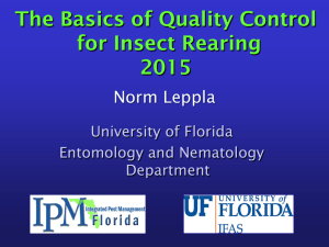 Insect Rearing Quality Control - IPM Florida
