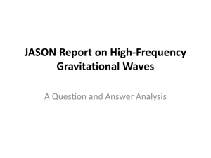 JASON Report on High-Frequency Gravitational