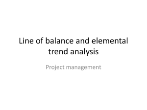 Line of balance and elemental trend analysis