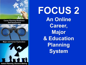 Online Career and Education Planning for College