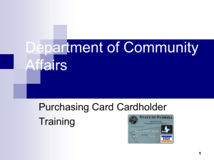 Allowable P-card Purchases
