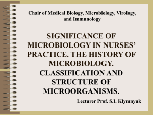 Significance of microbiology in nurses' practice