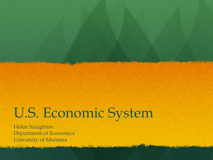 US Economic System - University of Montana