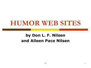 HUMOR WEB SITES by Don LF Nilsen and Alleen