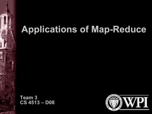 Applications of Map Reduce