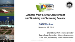OSPI Science Assessment Updates
