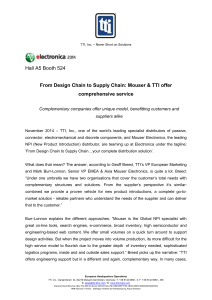 From Design Chain to Supply Chain: Mouser & TTI offer