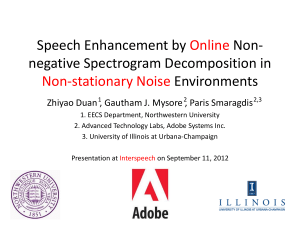Speech Enhancement by Online Non