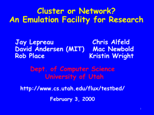 testbed-chpc - University of Utah