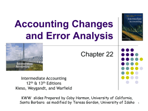 Lecture: Accounting Changes