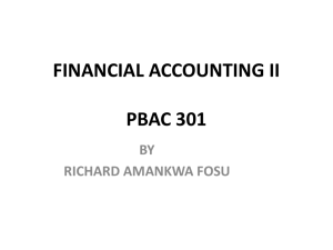 LECTURE NOTES FINANCIAL ACCOUNTING II PBAC 301/PWAC 312