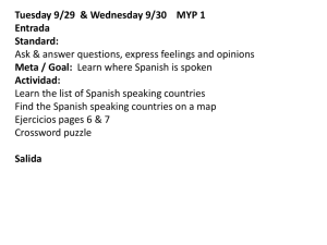 Salida Friday 9/25 & Monday 9/28 MYP 1 slide 1 of 5