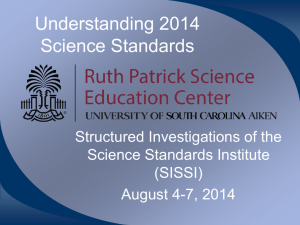 Intro to NEW SC Academic Science Standards and Practices