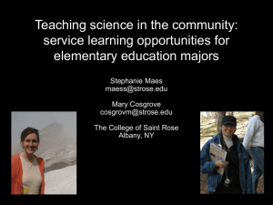 Teaching Science in the Community: Service