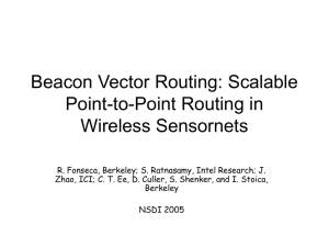 Beacon Vector Routing: Scalable Point-to