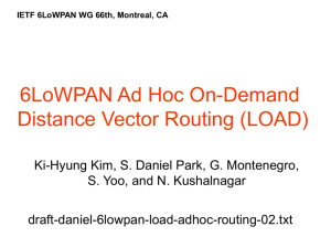 Ad Hoc Routing Protocols for 6lowpan