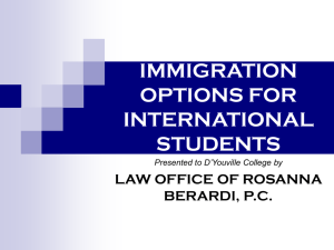 immigration options for international students
