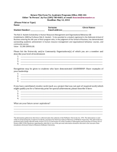 Return This Form To: Academic Programs Office, DSB