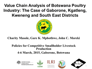 Value Chain Analysis of Botswana Poultry Industry: The - ilri