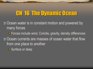 CH 16 The Dynamic Ocean