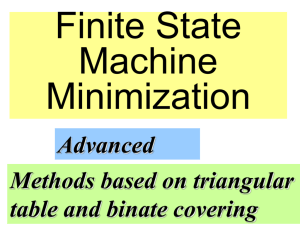 Advanced FSM minization and assignment.