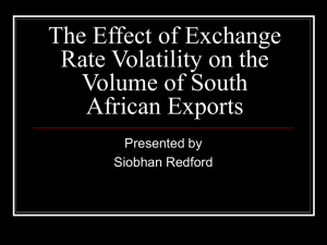 The Effect of Exchange Rate Volatility on the