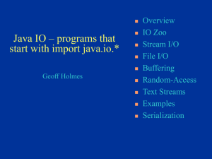 javaiO - Department of Computer Science