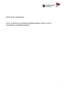 ILM 3 handbook updat.. - Loughborough University