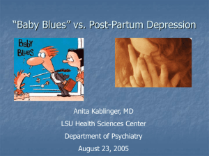 Post Partum Depression - Association for Academic Psychiatry