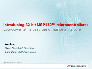MSP432 ™ MCUs