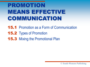 Promotion Means Effective Communication